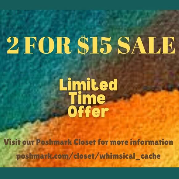 SALE 2 FOR $15 -Items $18 or Less in my Closet - Please read listing for details - Picture 1 of 5